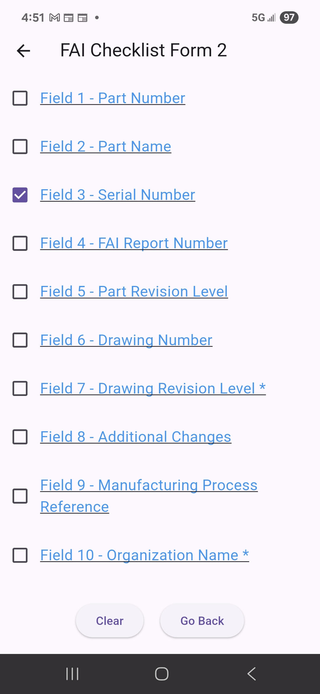 Checklist Screenshot