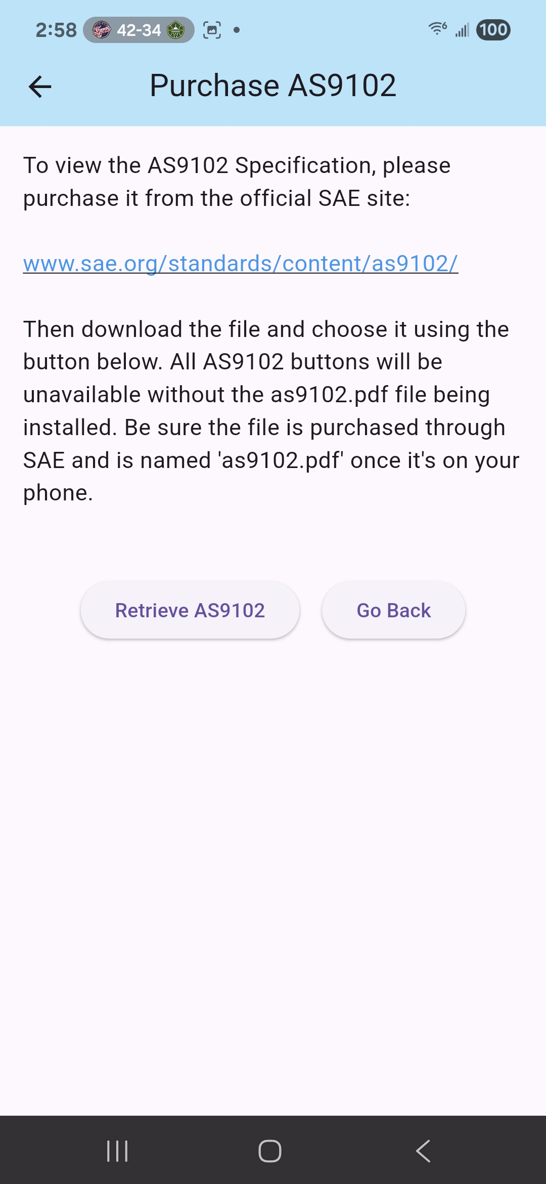 Purchase AS9102 Page